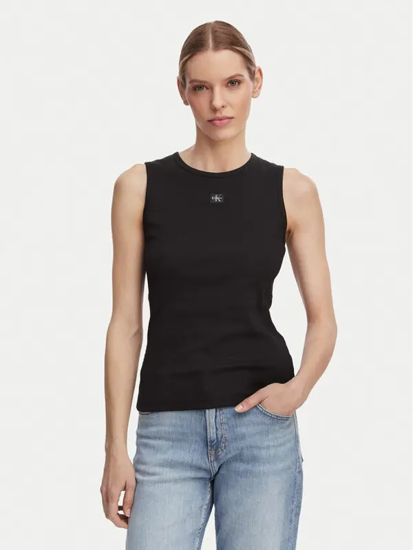Calvin Klein Jeans Calvin Klein Jeans Top LV047F246G Crna Slim Fit