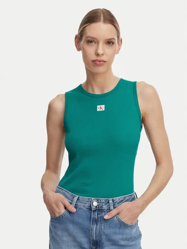 Calvin Klein Jeans Calvin Klein Jeans Top LV047F246G Tamno zelena Slim Fit