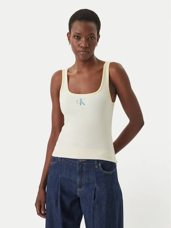 Calvin Klein Jeans Calvin Klein Jeans Top LV047F832G Žuta Slim Fit
