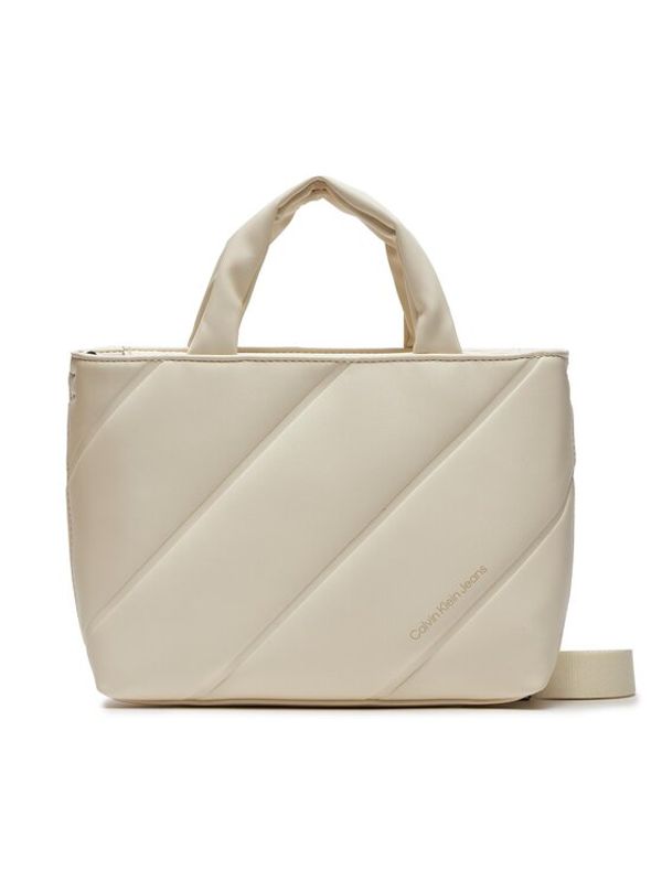 Calvin Klein Jeans Calvin Klein Jeans Torbica Quilted Micro Ew Tote22 K60K611957 Écru