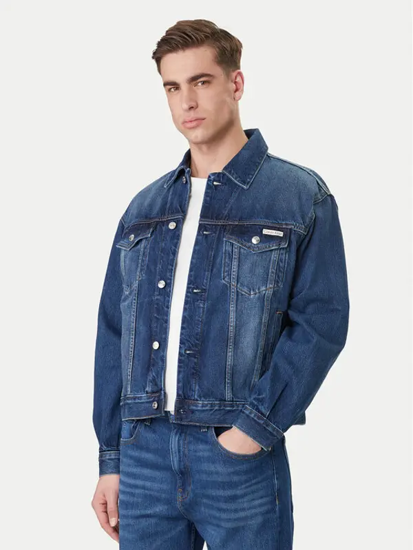 Calvin Klein Jeans Calvin Klein Jeans Traper jakna 90s LV04RF705G Tamnoplava Regular Fit