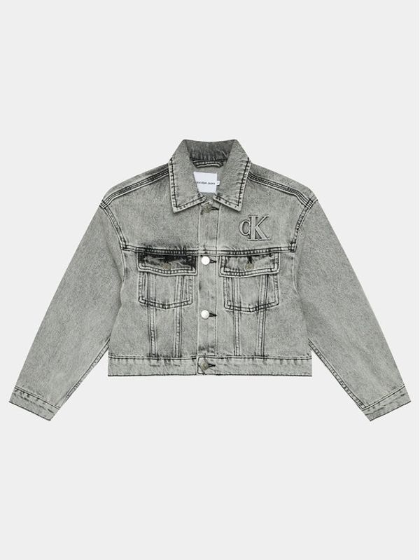 Calvin Klein Jeans Calvin Klein Jeans Traper jakna IG0IG02279 Siva Relaxed Fit