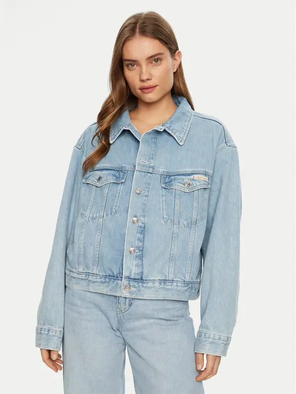 Calvin Klein Jeans Calvin Klein Jeans Traper jakna J20J224548 Plava Boxy Fit