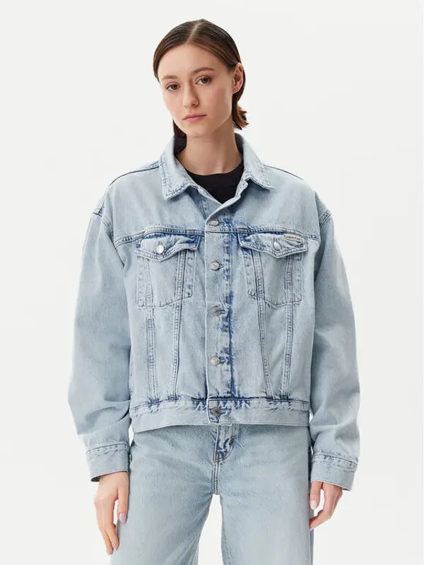 Calvin Klein Jeans Calvin Klein Jeans Traper jakna J20J225186 Plava Boxy Fit