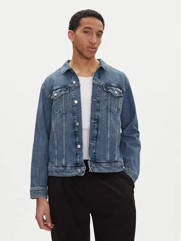 Calvin Klein Jeans Calvin Klein Jeans Traper jakna J30J327588 Plava Slim Fit