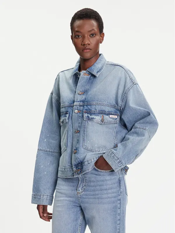 Calvin Klein Jeans Calvin Klein Jeans Traper jakna LV047C730G Plava Regular Fit