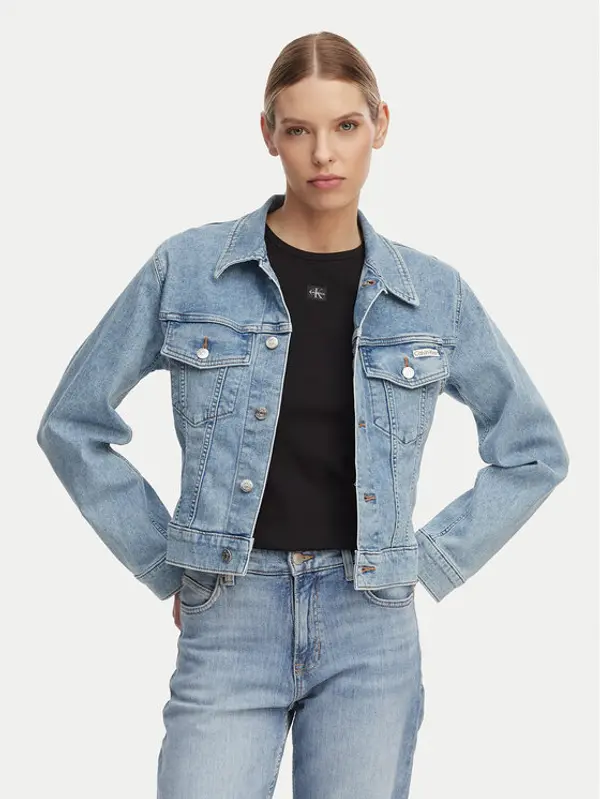 Calvin Klein Jeans Calvin Klein Jeans Traper jakna LV047F672G Svijetlo plava Regular Fit