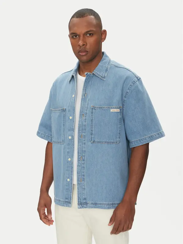 Calvin Klein Jeans Calvin Klein Jeans traper košulja Bowler J30J327512 Plava Relaxed Fit