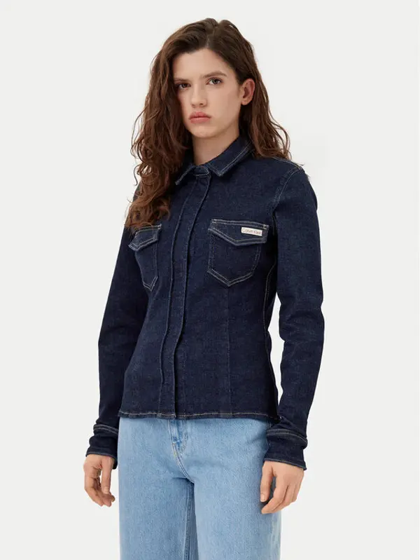 Calvin Klein Jeans Calvin Klein Jeans traper košulja Lean J20J224539 Tamnoplava Regular Fit