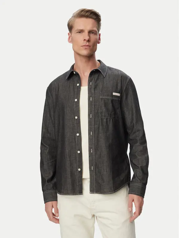 Calvin Klein Jeans Calvin Klein Jeans traper košulja LV04RG115G Crna Regular Fit