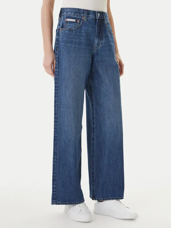 Calvin Klein Jeans Calvin Klein Jeans Traperice LV047F727G Tamnoplava Wide Leg