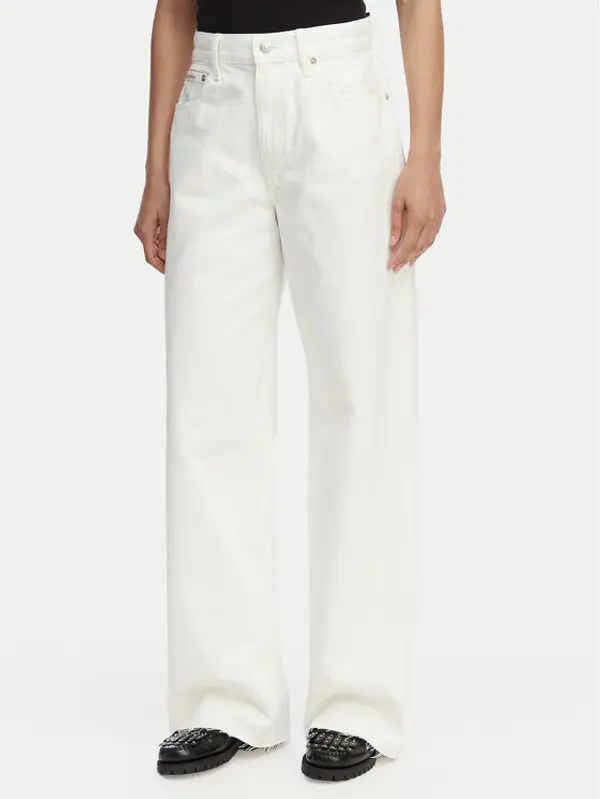 Calvin Klein Jeans Calvin Klein Jeans Traperice LV047F733G Krem Wide Leg