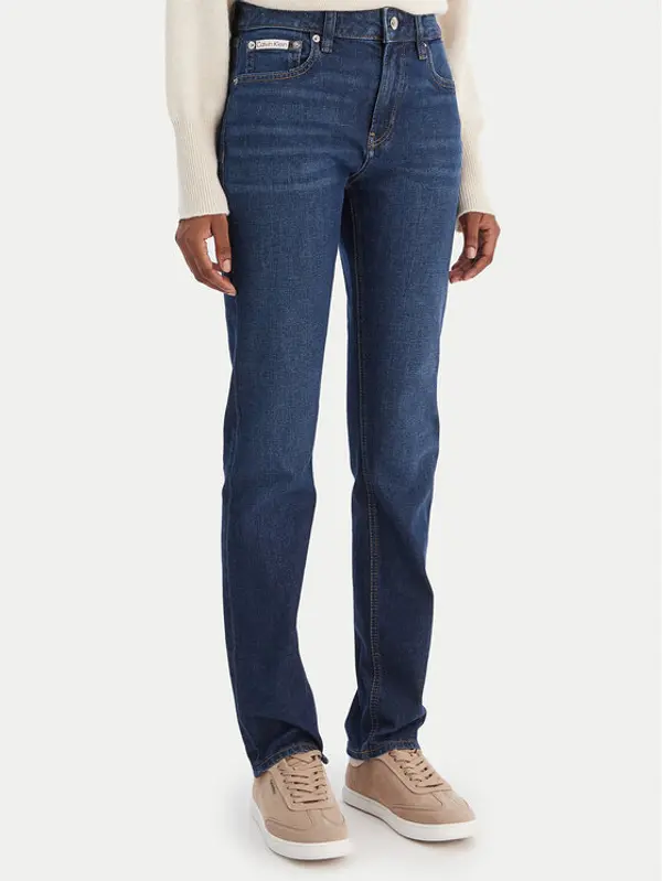 Calvin Klein Jeans Calvin Klein Jeans Traperice Mid Rise Slim Blue Orbit LV047C778G Plava Slim Fit
