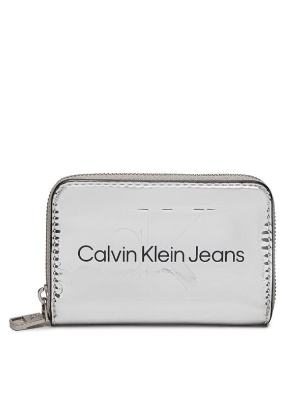 Calvin Klein Jeans Calvin Klein Jeans Veliki ženski novčanik Sculpted Med Zip Around Mono S K60K611863 Srebrna