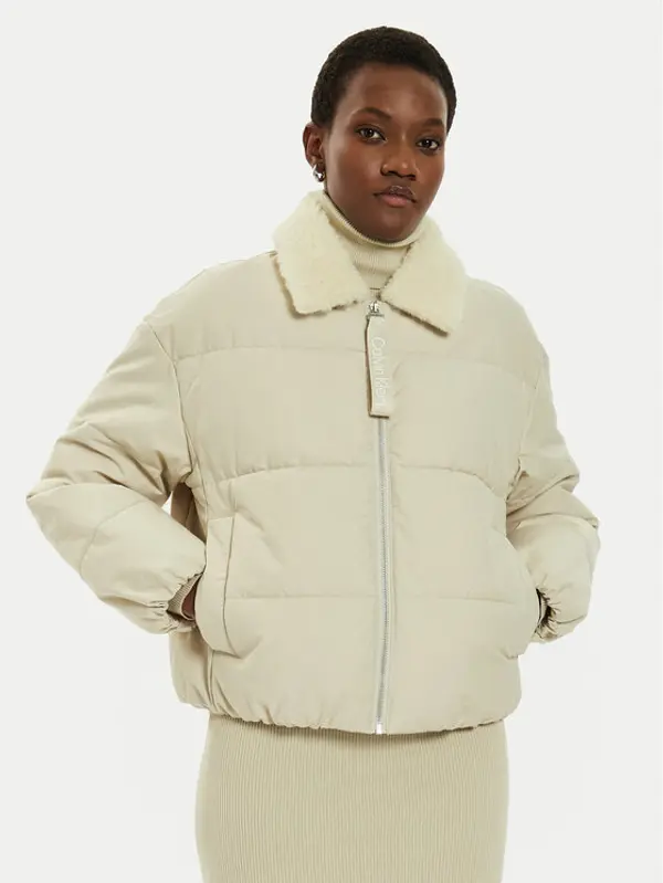 Calvin Klein Jeans Calvin Klein Jeans Zimska jakna Aviator J20J224121 Bež Relaxed Fit