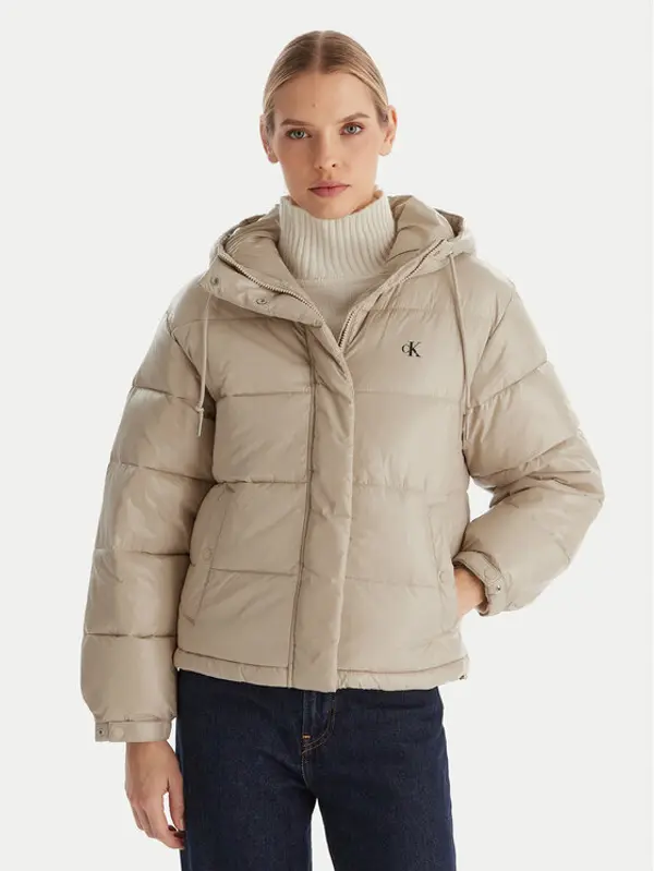 Calvin Klein Jeans Calvin Klein Jeans Zimska jakna LV047D505G Bež Relaxed Fit