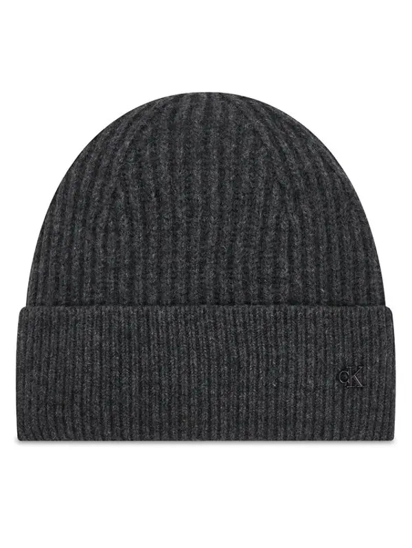 Calvin Klein Calvin Klein Kapa Ck Metal Wool Beanie LV04D8032G Siva