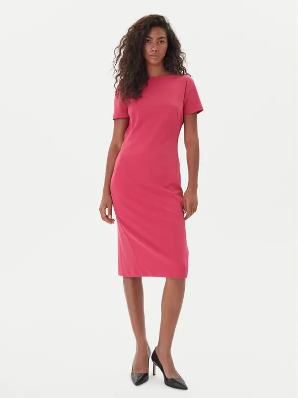 Calvin Klein Calvin Klein Koktel haljina LV044D063G Ružičasta Slim Fit