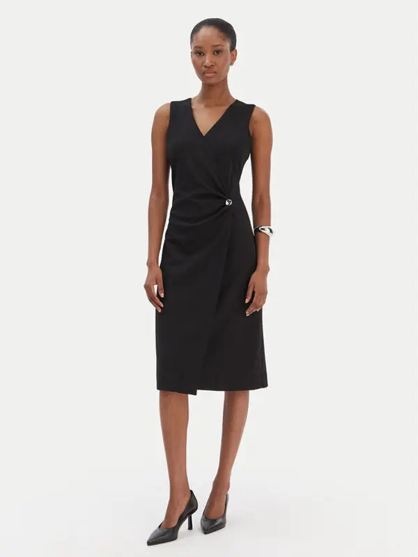 Calvin Klein Calvin Klein Koktel haljina LV044E047G Crna Slim Fit