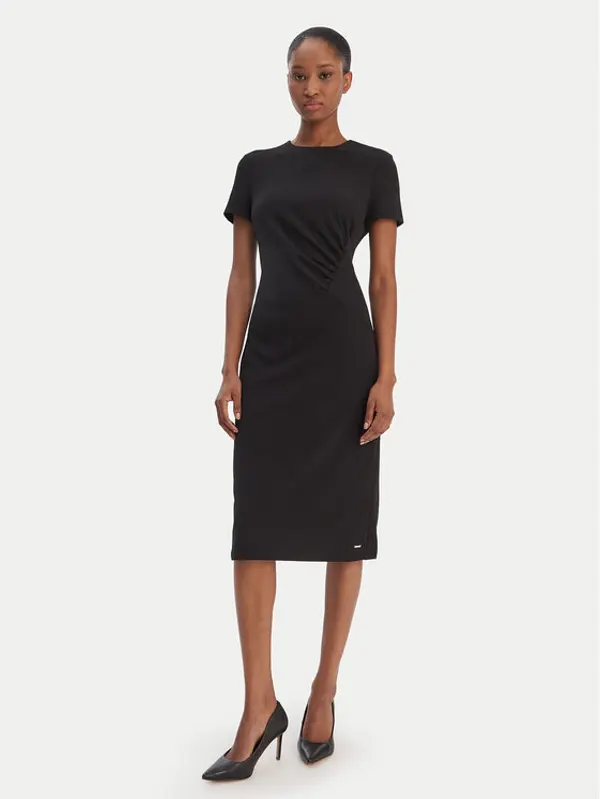 Calvin Klein Calvin Klein Koktel haljina LV044E048G Crna Slim Fit