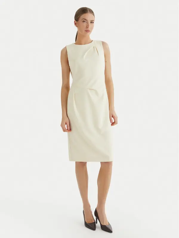 Calvin Klein Calvin Klein Koktel haljina LV044F018G Bež Slim Fit