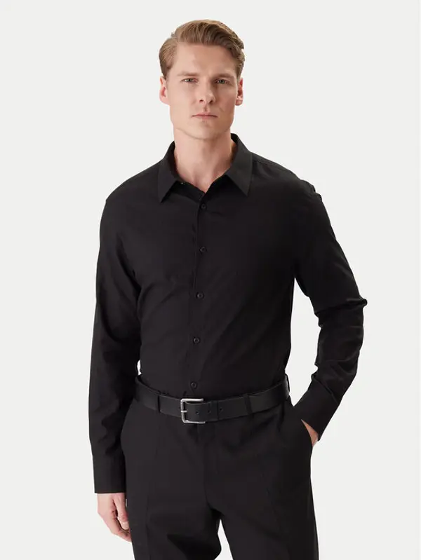 Calvin Klein Calvin Klein Košulja Easy LV04LE111G Crna Relaxed Fit