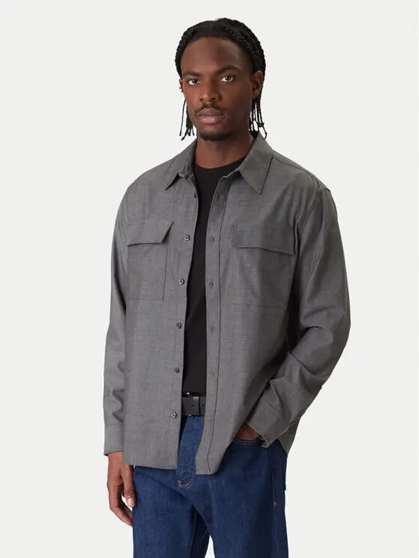 Calvin Klein Calvin Klein Košulja Easy LV04LE114G Siva Relaxed Fit