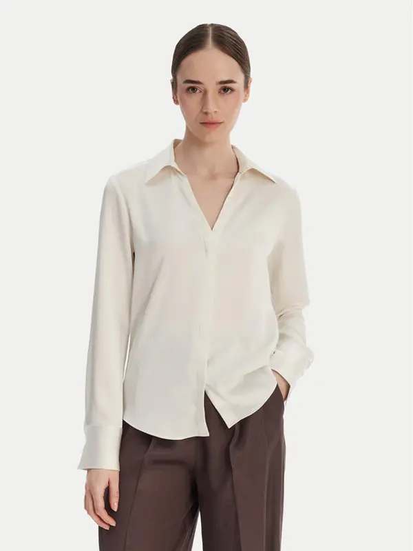 Calvin Klein Calvin Klein Košulja Hammered LV044F129G Écru Regular Fit