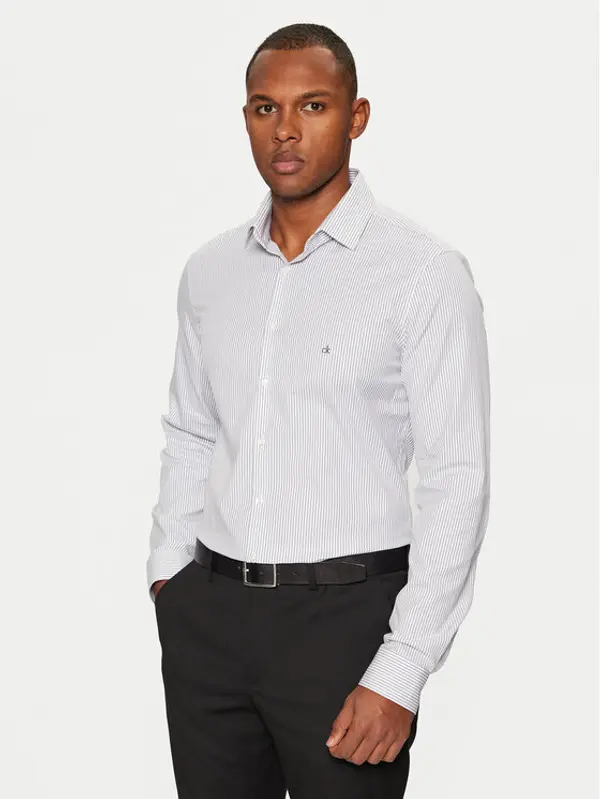 Calvin Klein Calvin Klein Košulja K10K113865 Bijela Slim Fit