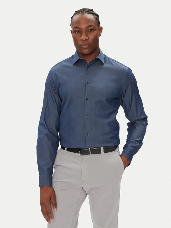 Calvin Klein Calvin Klein Košulja LV019EU024 Tamnoplava Slim Fit
