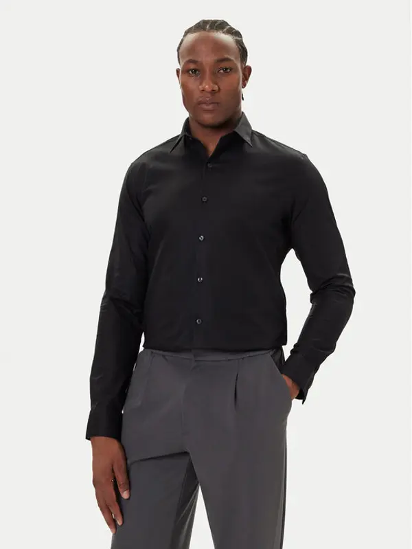 Calvin Klein Calvin Klein Košulja LV019EU053 Crna Slim Fit