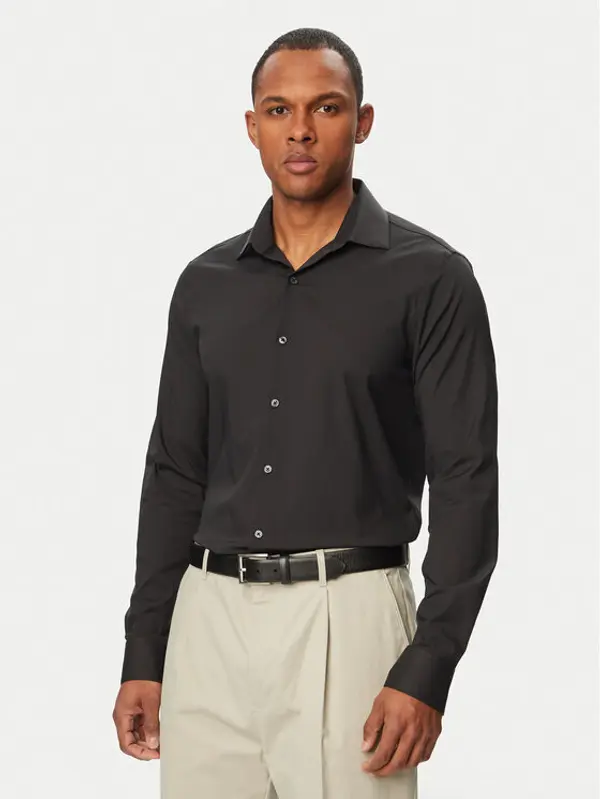 Calvin Klein Calvin Klein Košulja LV019EU092 Crna Slim Fit