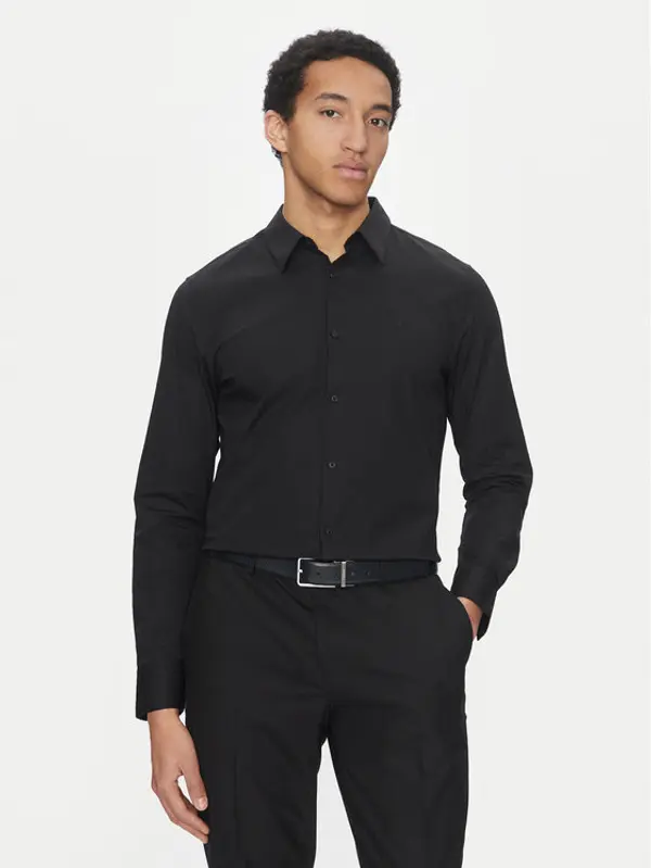 Calvin Klein Calvin Klein Košulja LV04LB145G Crna Slim Fit