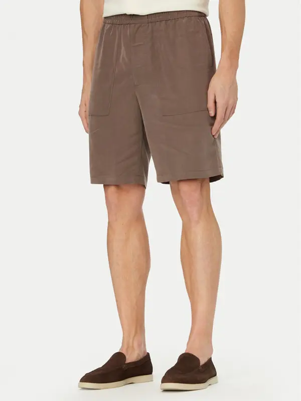 Calvin Klein Calvin Klein Kratke hlače LV04LF614G Smeđa Relaxed Fit