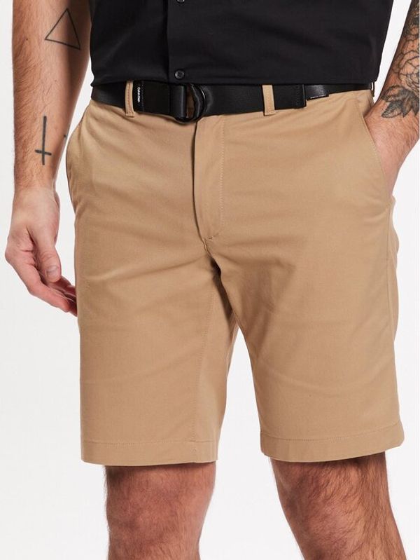 Calvin Klein Calvin Klein Kratke hlače Modern Twill K10K111788 Bež Slim Fit