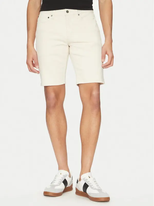 Calvin Klein Calvin Klein Kratke traperice K10K114078 Écru Slim Fit