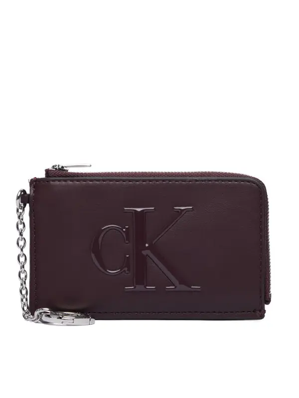 Calvin Klein Calvin Klein Kutija za ključeve Bold Ck L Zip Cardcase LV04F1280G Tamnocrvena