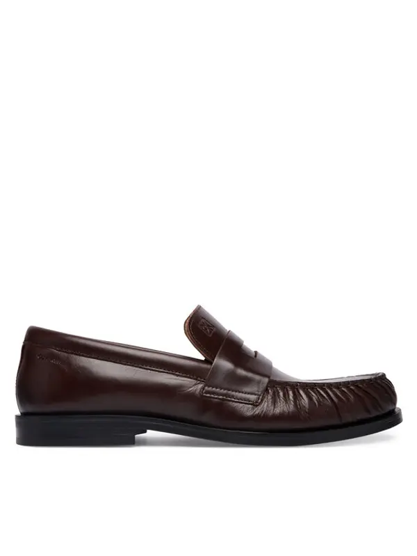 Calvin Klein Calvin Klein Loaferice Ess Rubber Loafer Wr Pol Lth HM0HM02171 Tamno smeđa