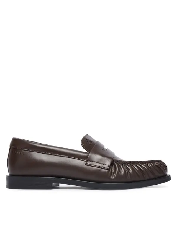 Calvin Klein Calvin Klein Loaferice Round Loafer Lth HW0HW03126 Tamno smeđa