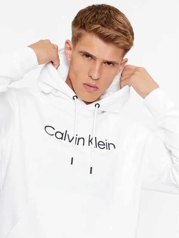 Calvin Klein Calvin Klein Majica dugih rukava Hero K10K111345 Bijela Regular Fit