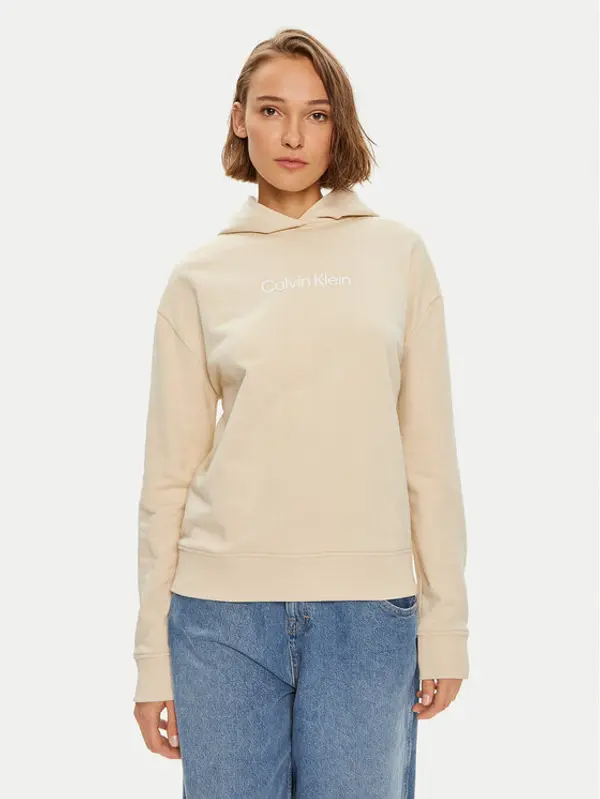 Calvin Klein Calvin Klein Majica dugih rukava Hero Logo K20K205449 Bež Regular Fit