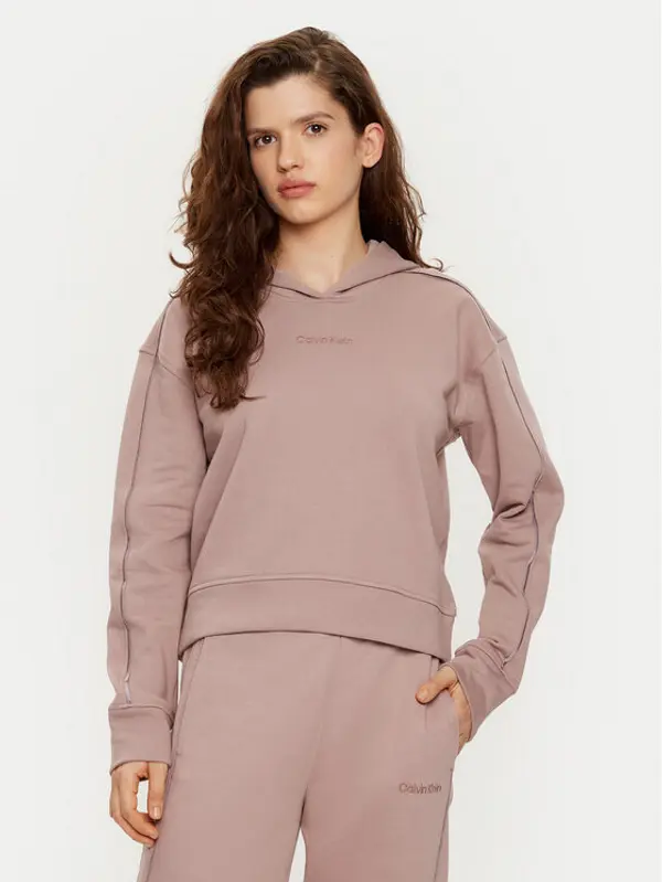 Calvin Klein Calvin Klein Majica dugih rukava Hoodie 000QS7261E Bež Regular Fit