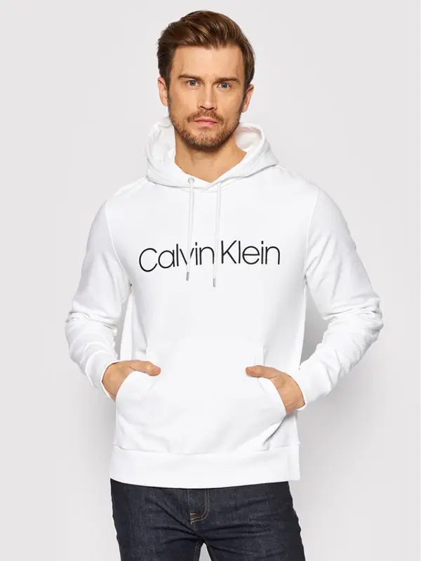 Calvin Klein Calvin Klein Majica dugih rukava Logo K10K104060 Bijela Regular Fit