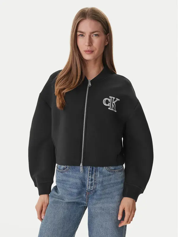 Calvin Klein Calvin Klein Majica dugih rukava LV047AB508 Crna Boxy Fit