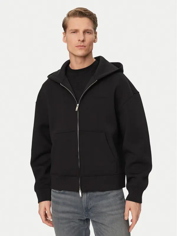 Calvin Klein Calvin Klein Majica dugih rukava LV04RE218G Crna Relaxed Fit