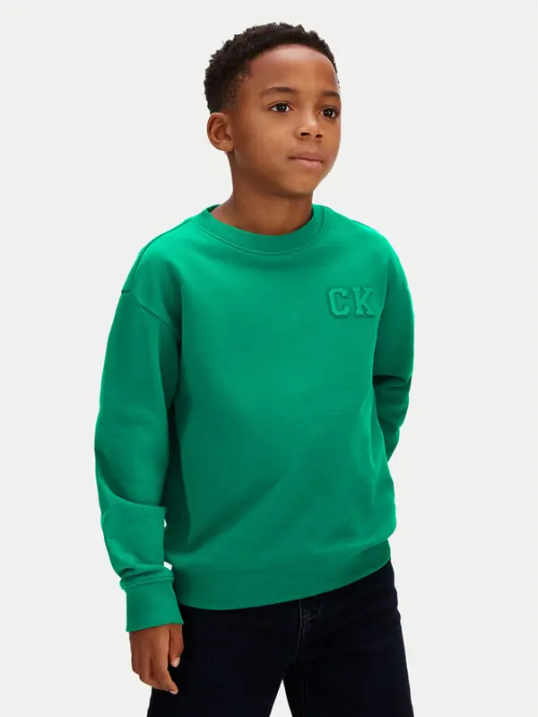 Calvin Klein Calvin Klein Majica dugih rukava LVCKSJB07B Zelena Relaxed Fit