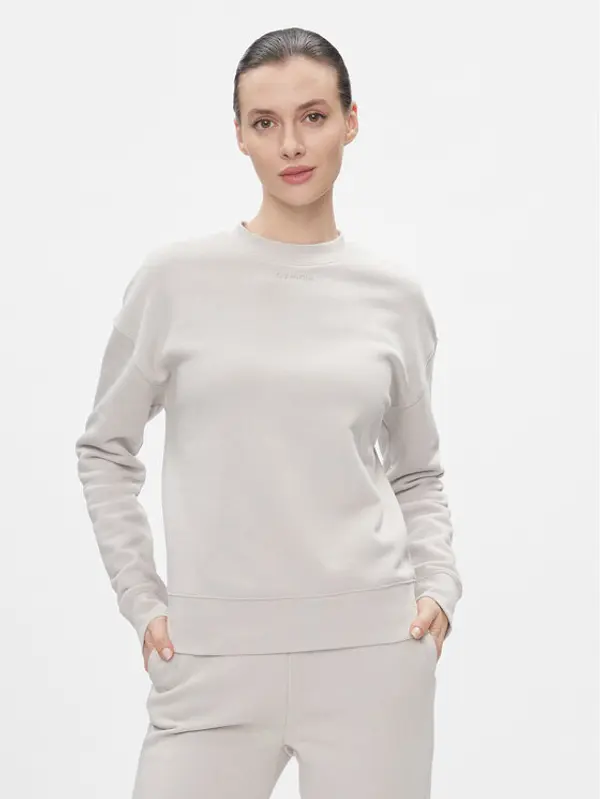 Calvin Klein Calvin Klein Majica dugih rukava Metallic Micro Logo Sweatshirt K20K206961 Bež Regular Fit
