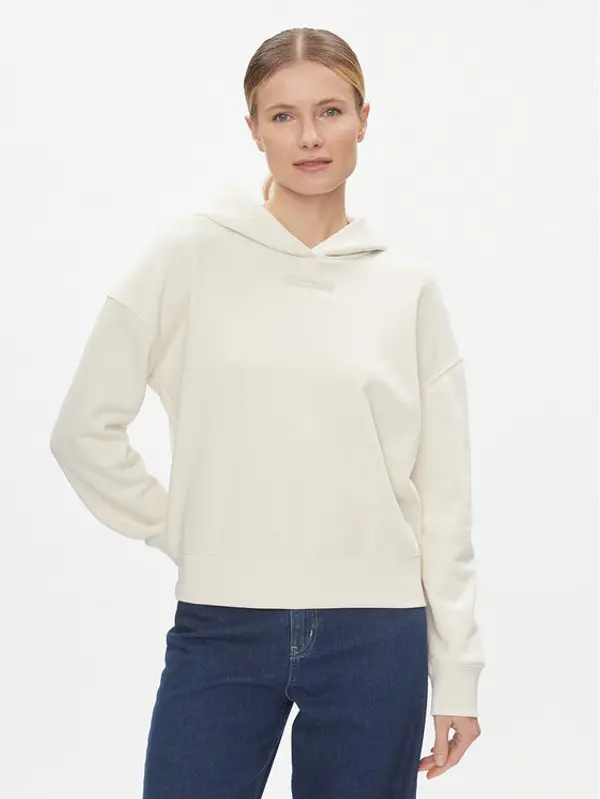 Calvin Klein Calvin Klein Majica dugih rukava Micro Logo K20K206631 Écru Regular Fit