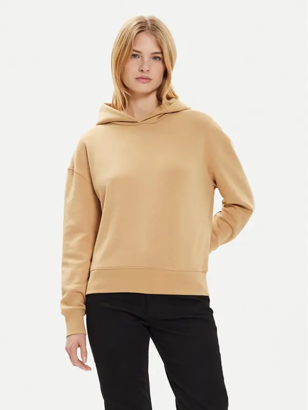 Calvin Klein Calvin Klein Majica dugih rukava Nano Logo K20K207202 Bež Relaxed Fit