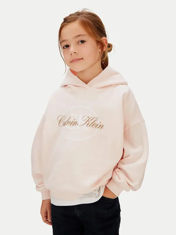 Calvin Klein Calvin Klein Majica dugih rukava Oval LVCKSJB23G Ružičasta Relaxed Fit